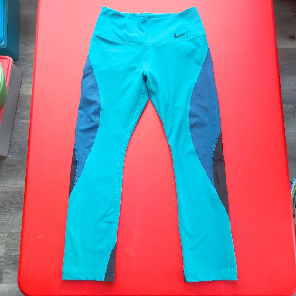 Nike Dri-Fit athletic / sport leggings turquoise  blue women's size XS